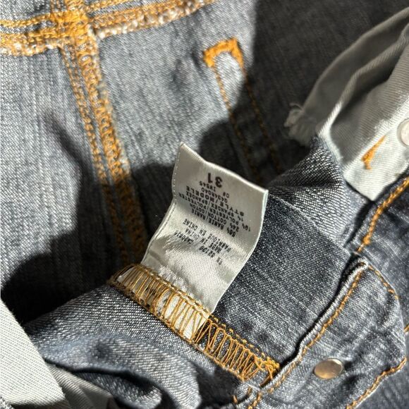 Women’s Vintage Guess Jeans Y2K Flared Pants Strach Denim Size 31 - Picture 6 of 7